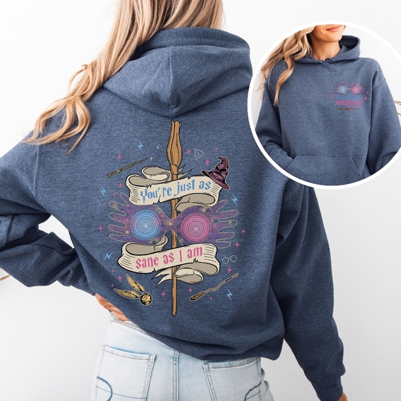 Harry Potter Exceptionally Ordinary Just As Sane As I Am Hoodie Sweatshirt - Picture 1 of 16
